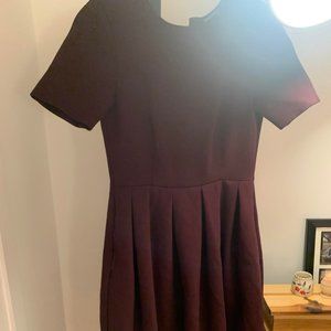 H and M Maroon Dress with Pleats